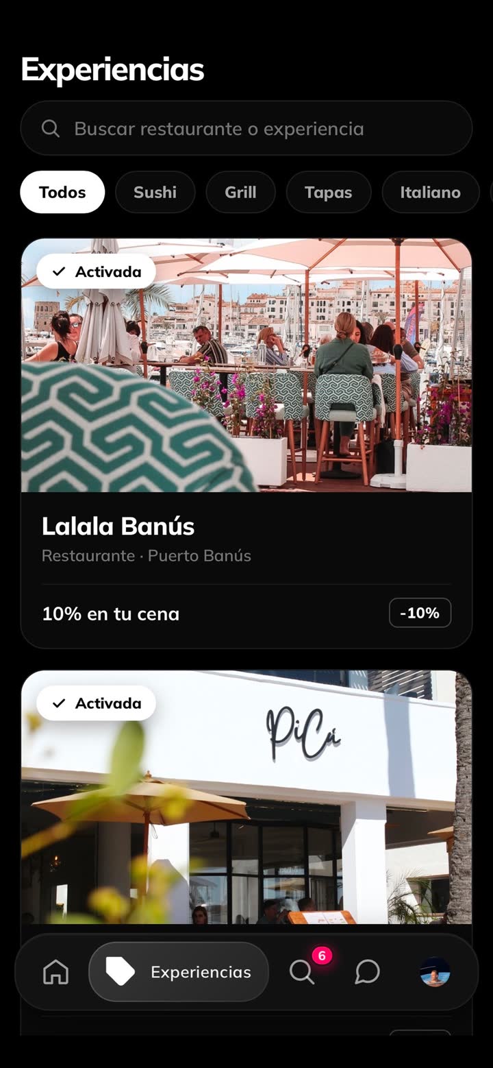 Experiencias con descuento en restaurantes